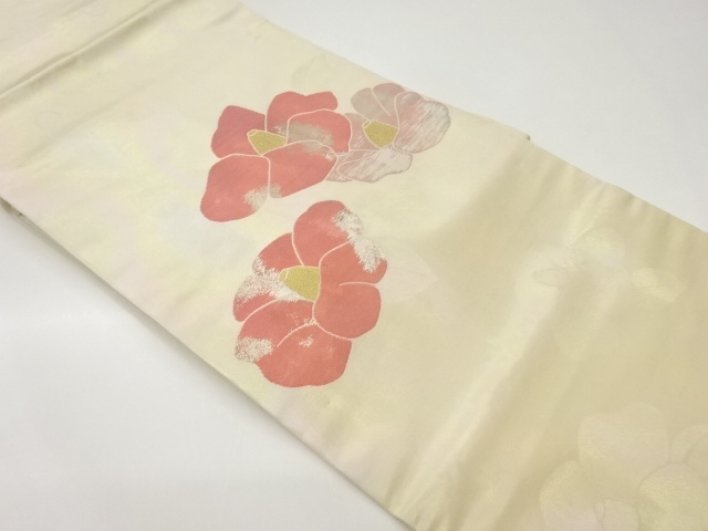 花々模様織出し名古屋帯